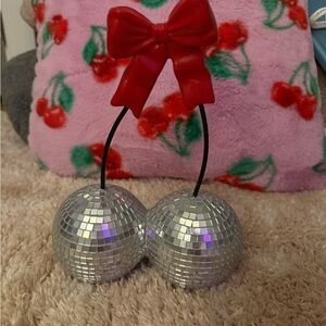 Silver Disco Ball cherry room decor
